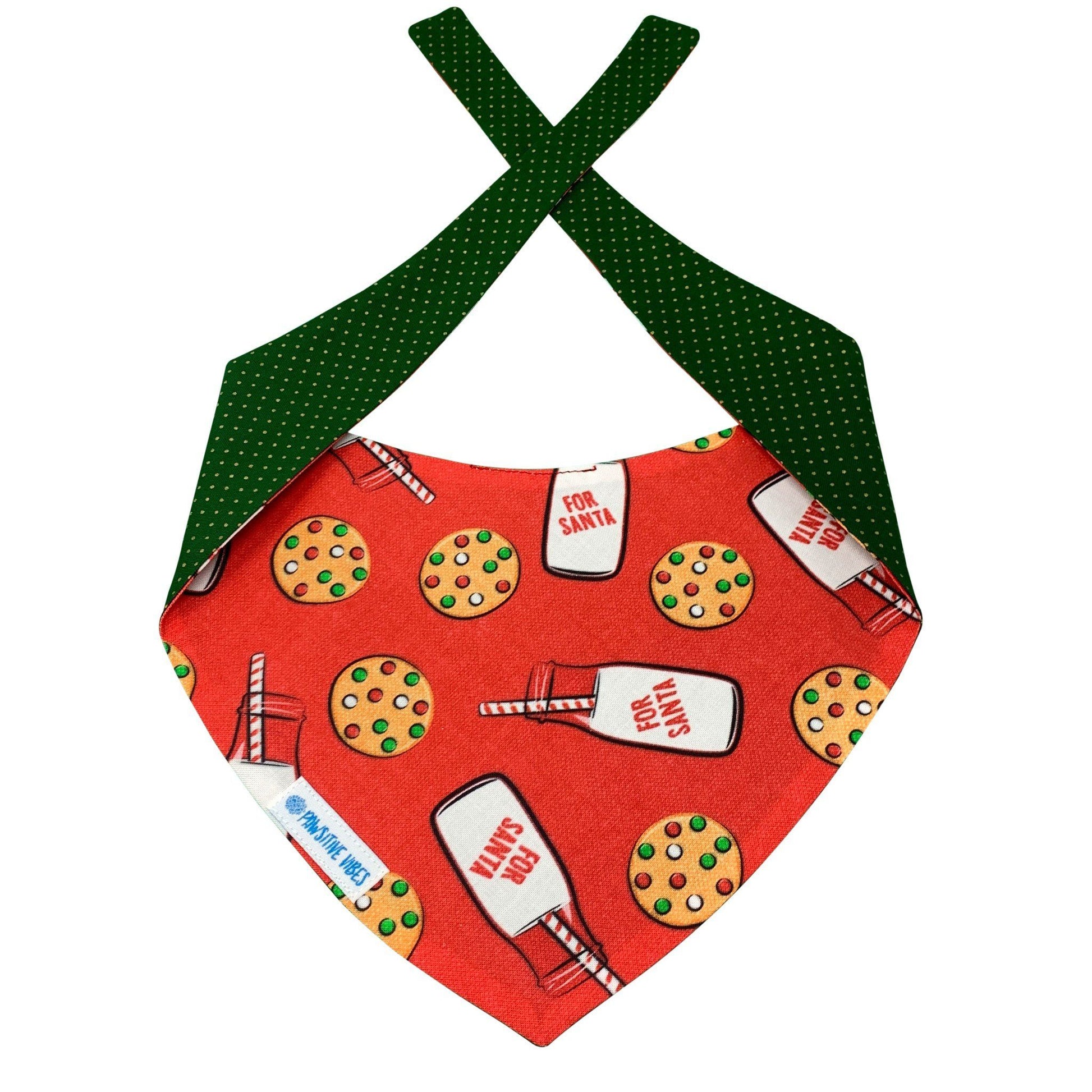 Bandana per cani - Latte e biscotti per Babbo Natale
