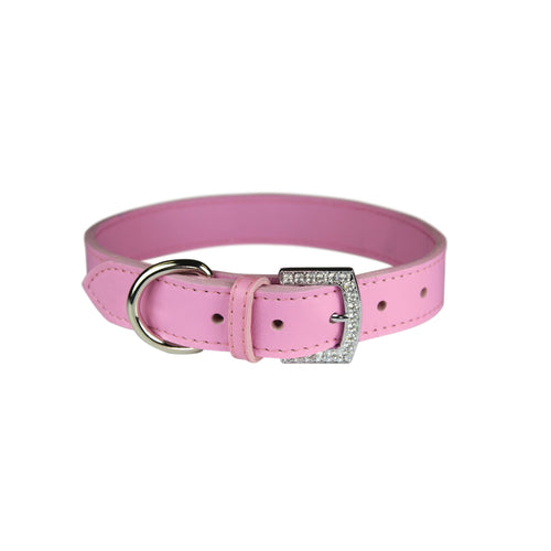 Collare per cani Bling - Rosa cipria