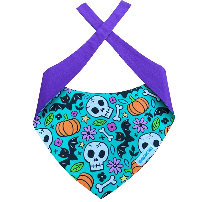 Bandana per cani - Teschi e pipistrelli