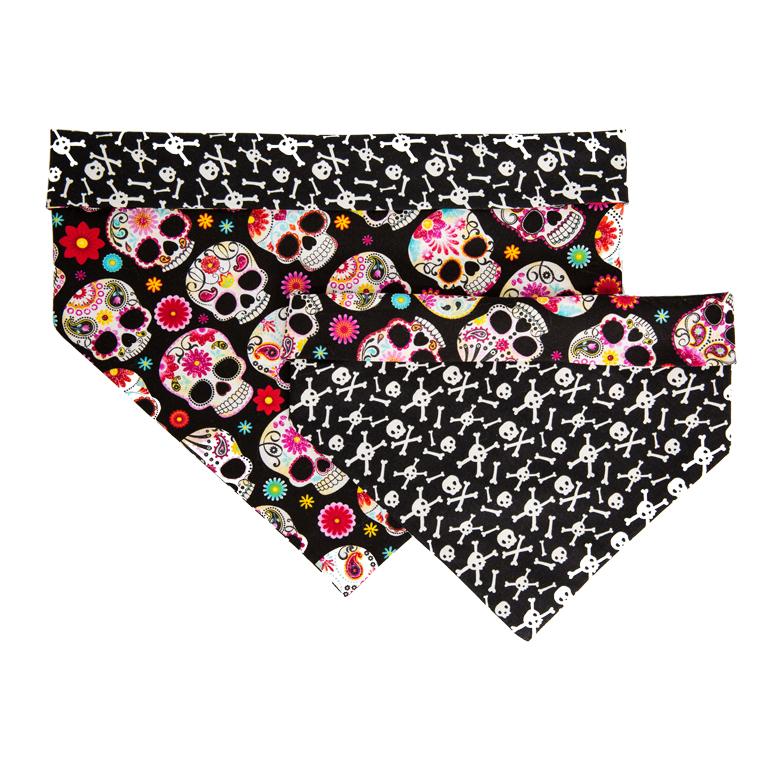 Bandana per cani - Teschi di zucchero