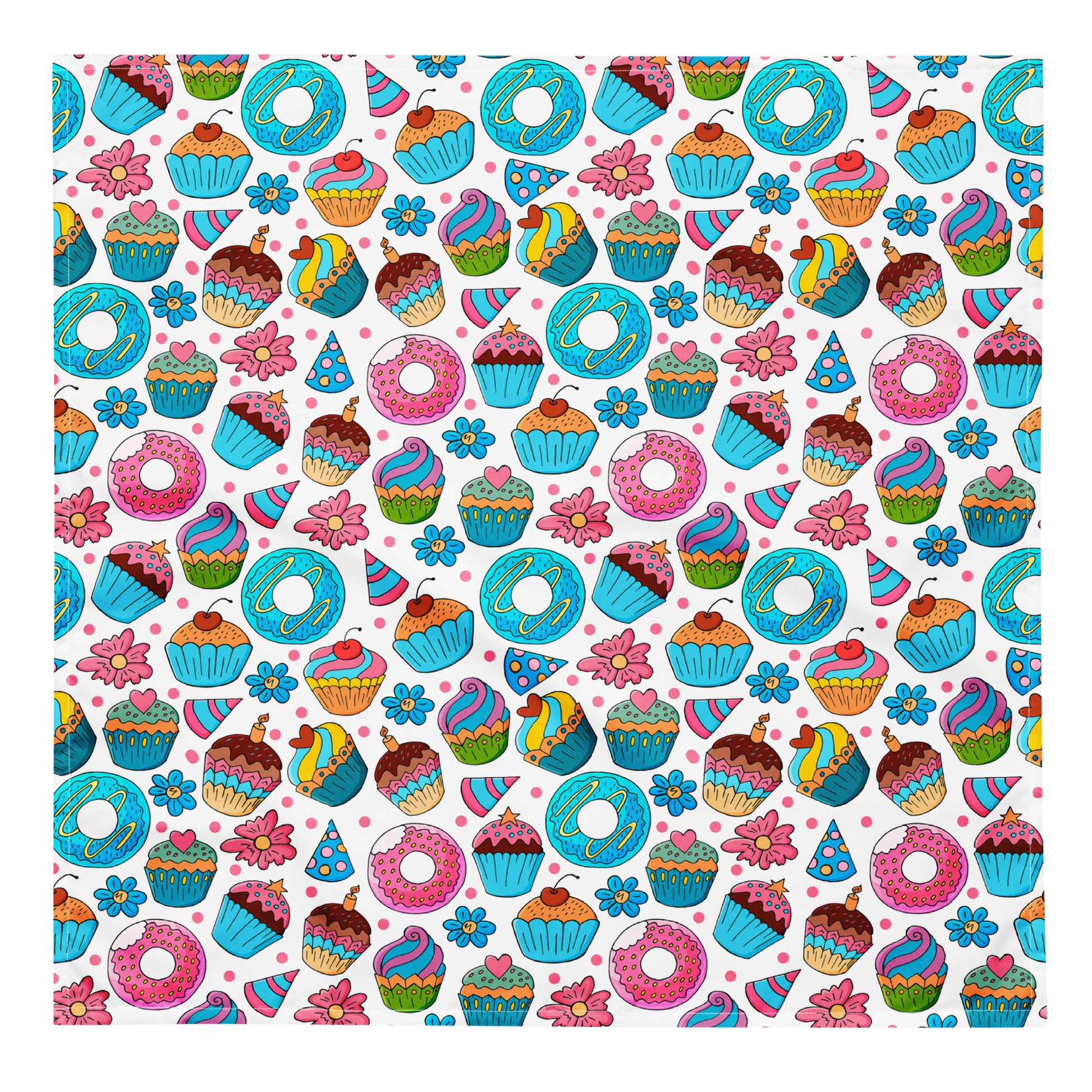 Bandana per cani - Festa con cupcake e ciambelle 