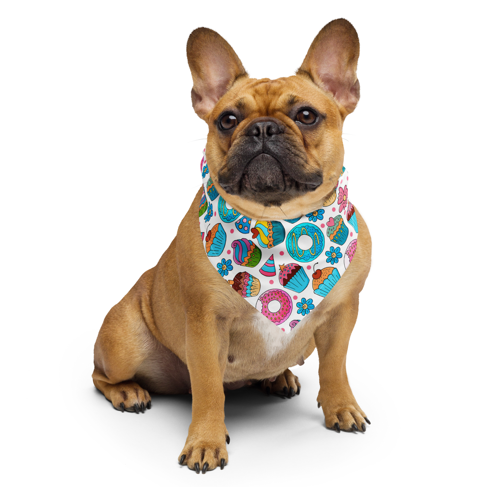 Bandana per cani - Festa con cupcake e ciambelle 