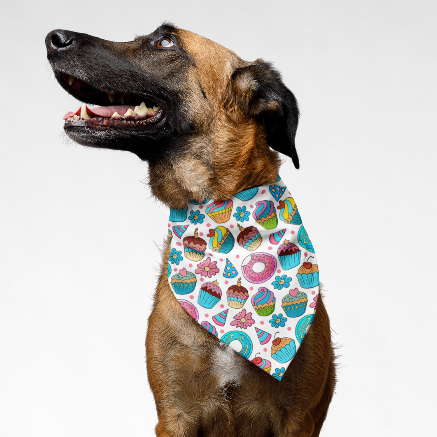 Bandana per cani - Festa con cupcake e ciambelle 