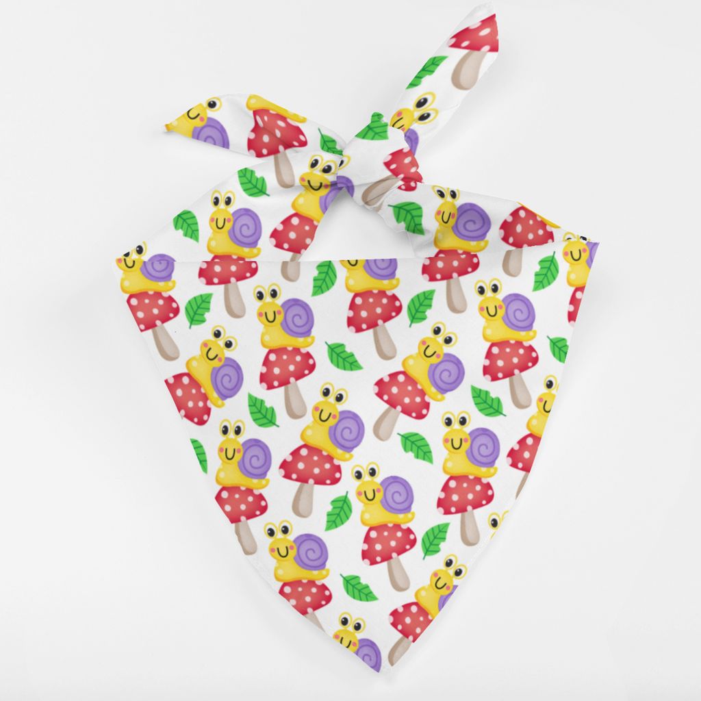 Bandana per cani - Lumache e funghi