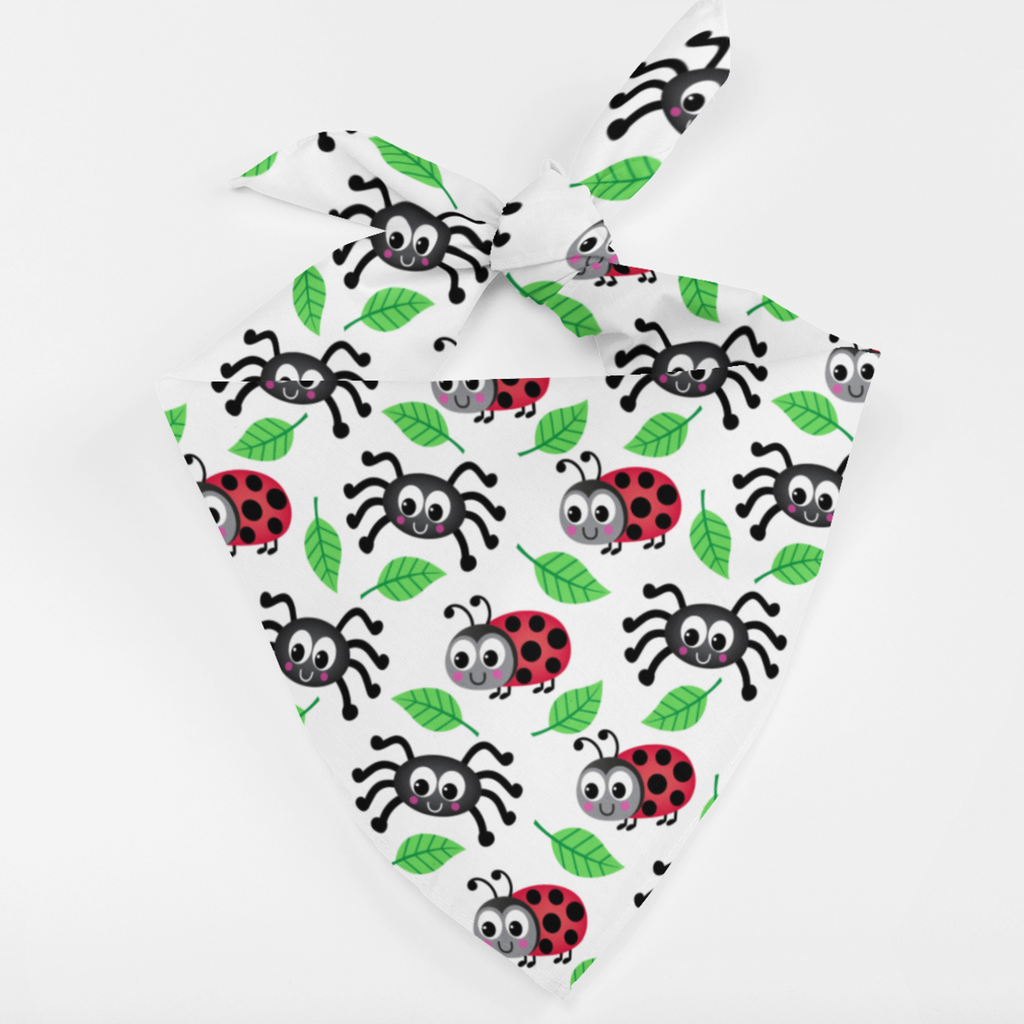 Bandana per cani - Ragni e coccinelle